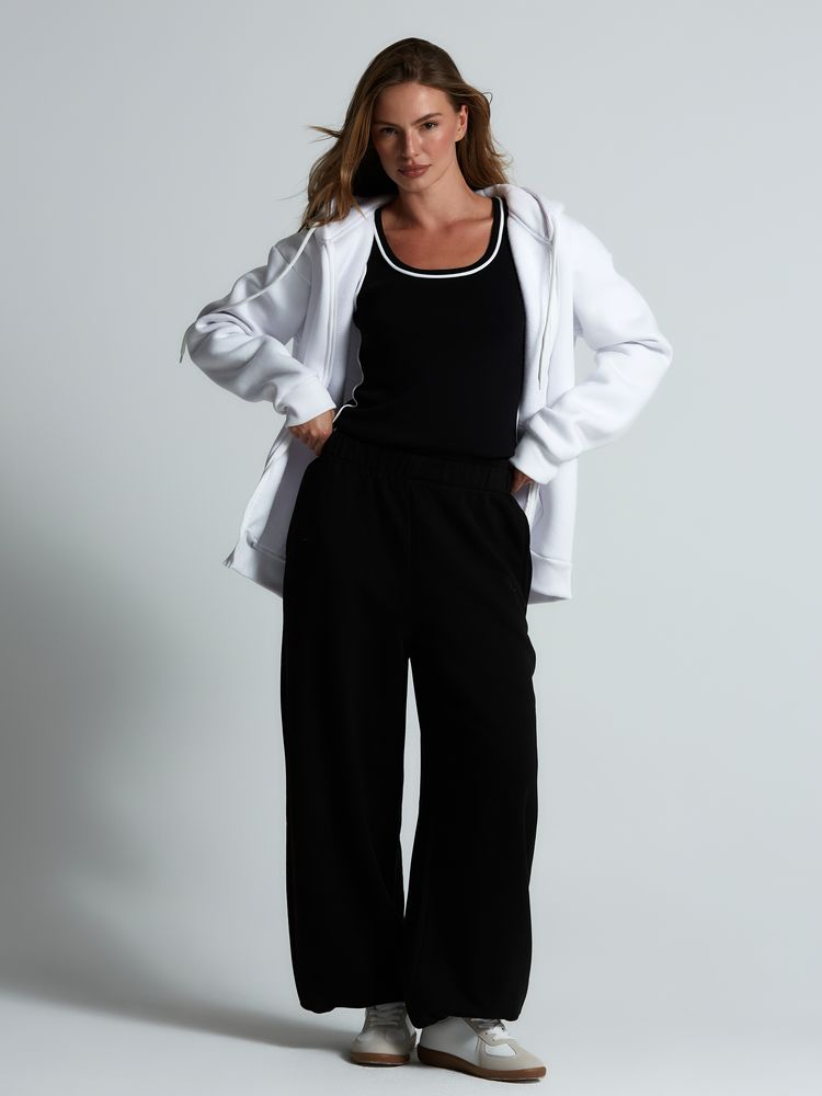 Толстовка унисекс оверсайз Zippy, белая Толстовка унисекс оверсайз Zippy, белая