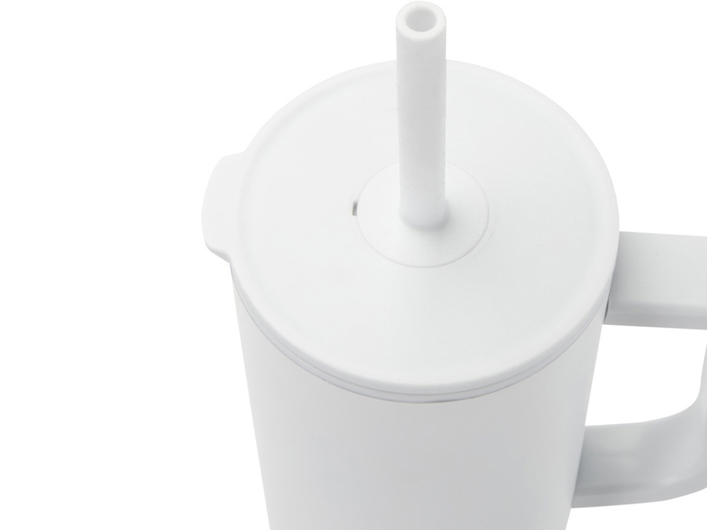 Герметичная термокружка Brady с силиконовой трубочкой, переработанная сталь, 900 мл