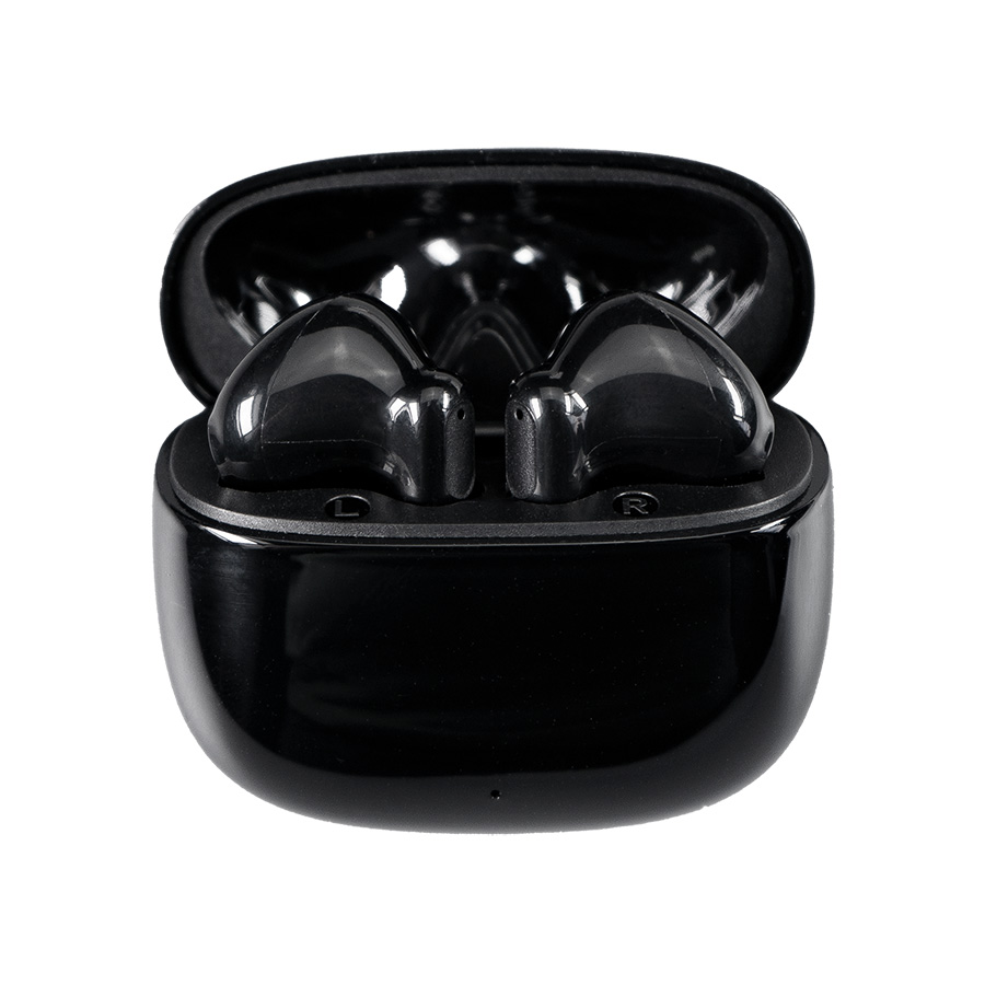 Наушники ECHO беспроводные без амбушюр, пластиковый корпус, черные