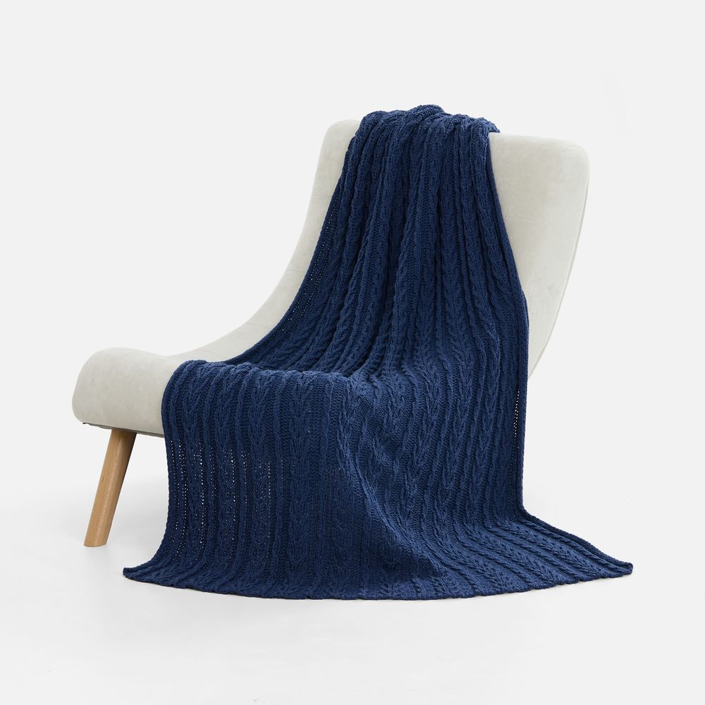 Плед Eloisa, темно-синий (кобальт)