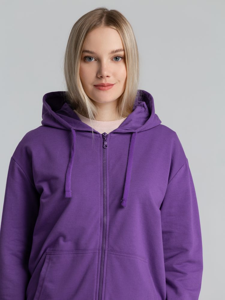 Толстовка на молнии с капюшоном Siverga 2.0, фиолетовая Толстовка на молнии с капюшоном Siverga 2.0, фиолетовая