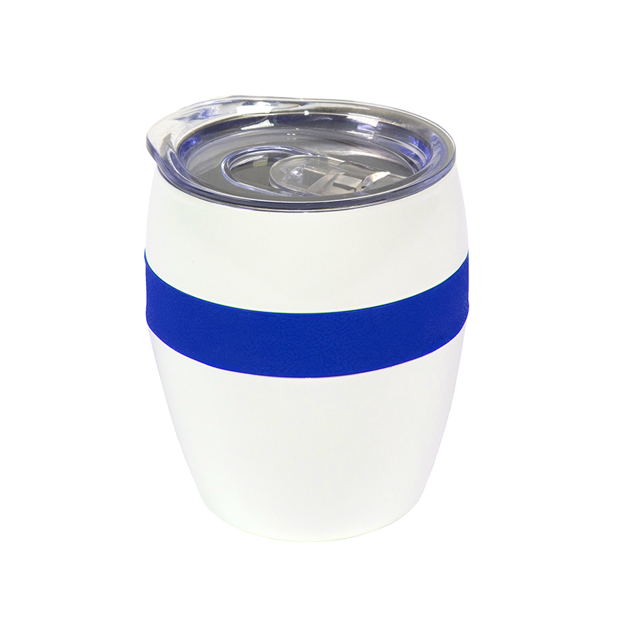 Термокружка LINE, белый/черный, сталь, 300 мл