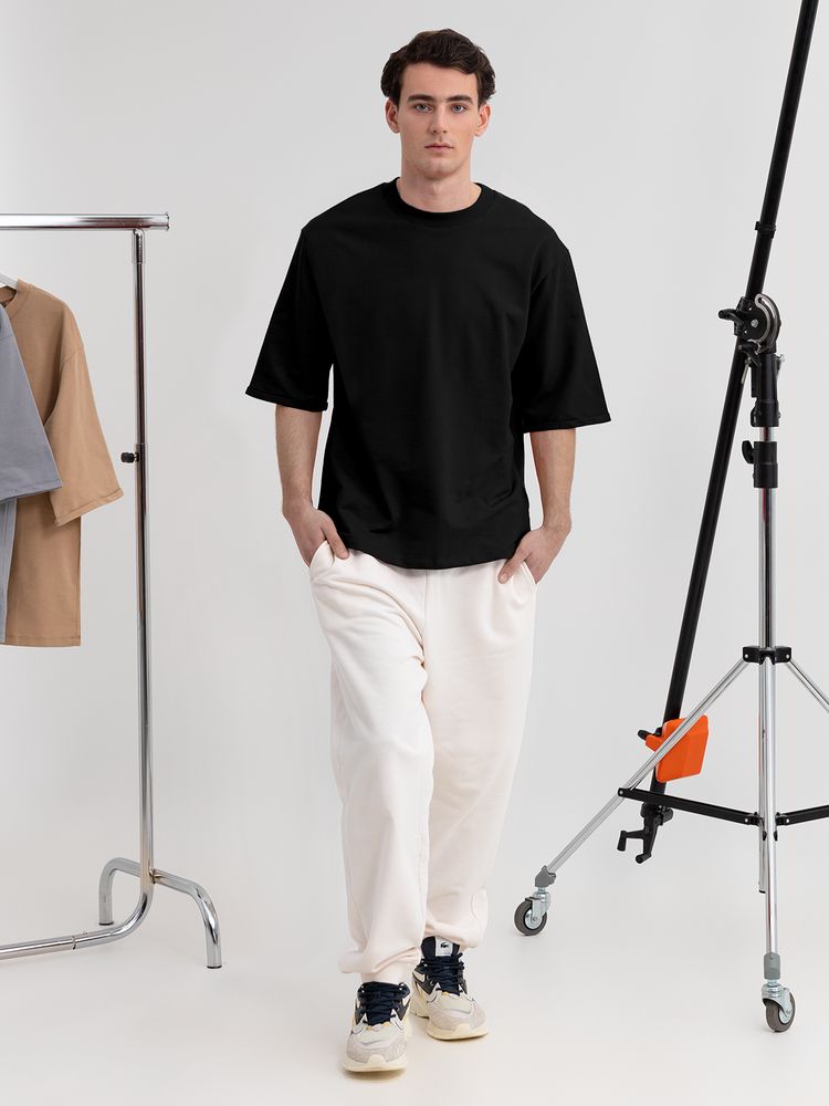 Футболка оверсайз унисекс Kosmos 2.0, черная