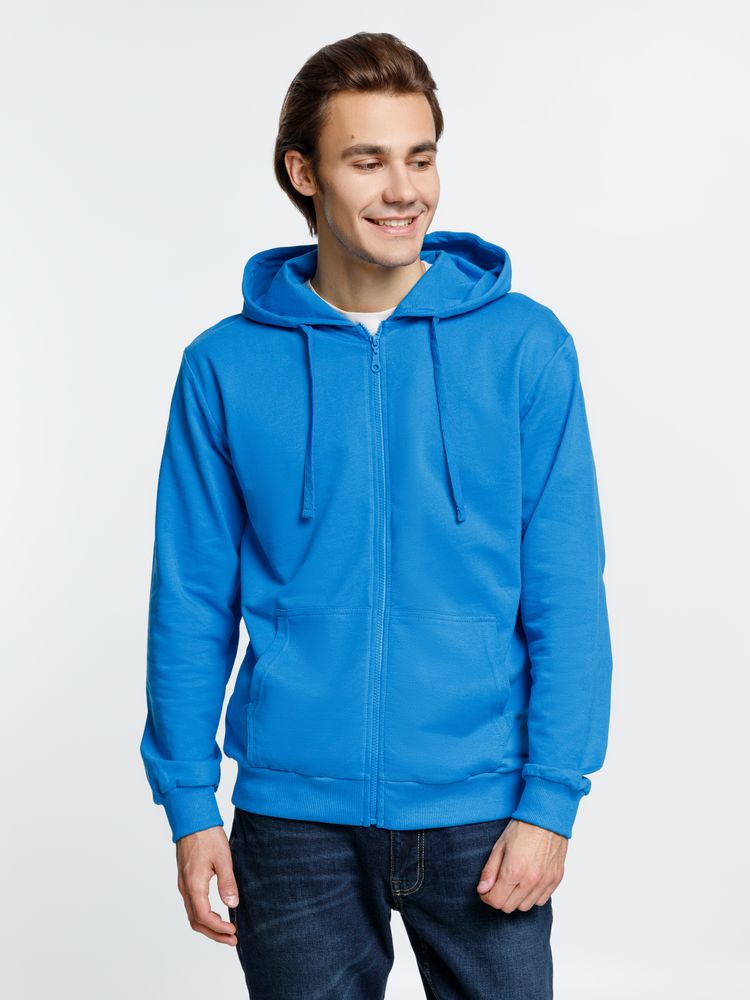 Толстовка на молнии с капюшоном Siverga 2.0, бирюзовая Толстовка на молнии с капюшоном Siverga 2.0, бирюзовая