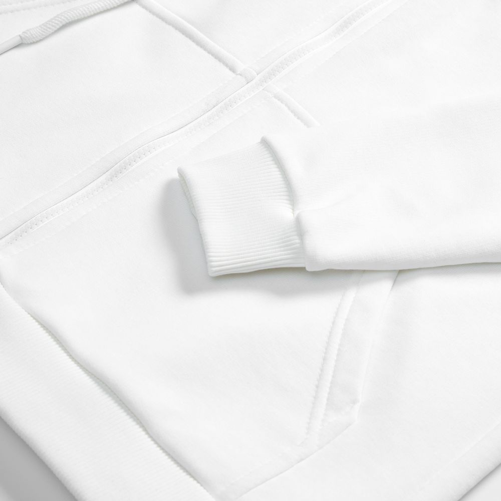 Толстовка унисекс оверсайз на молнии Zippy Terry, белая Толстовка унисекс оверсайз на молнии Zippy Terry, белая