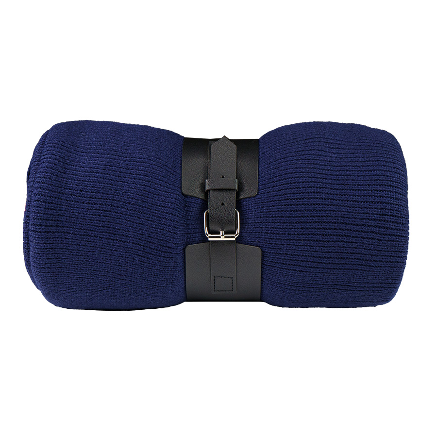Плед  "Belt"; чёрный; 130 х 180 см; 100% акрил, с поясом