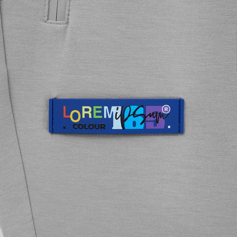 Лейбл из ПВХ Dzeta, S, синий