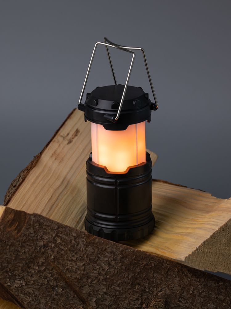 Кемпинговый фонарь с имитацией пламени Lindau Flame, черный Кемпинговый фонарь с имитацией пламени Lindau Flame, черный