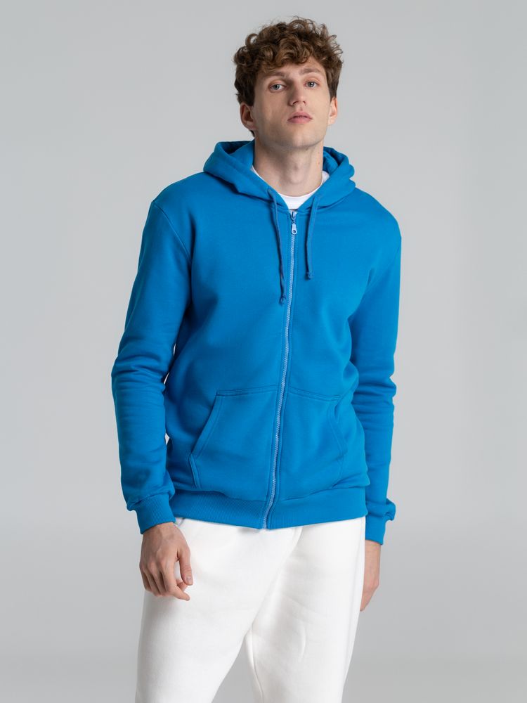 Толстовка на молнии с капюшоном Siverga Heavy 2.0, бирюзовая Толстовка на молнии с капюшоном Siverga Heavy 2.0, бирюзовая