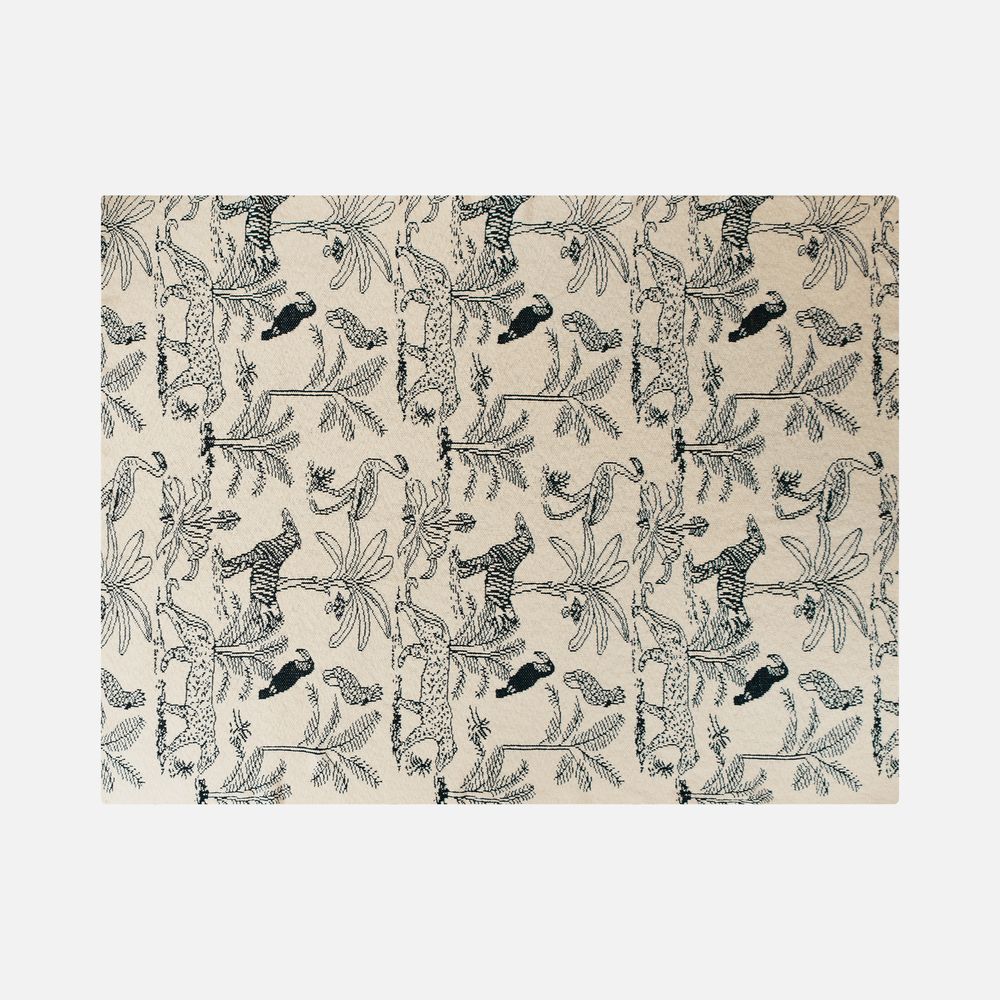 Плед Savanna, белый с синим Плед Savanna, белый с синим