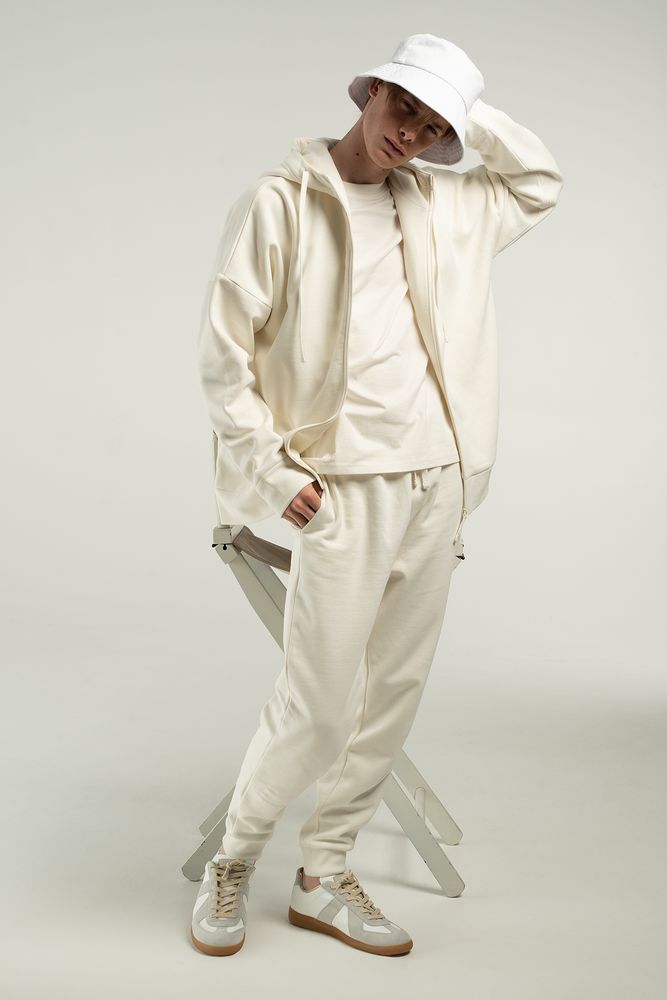 Толстовка унисекс H3, молочно-белая Толстовка унисекс H3, молочно-белая