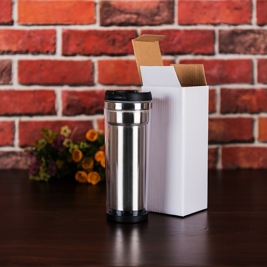 Термокружка  "IDEA";  420 мл;  нержавеющая сталь/пластик