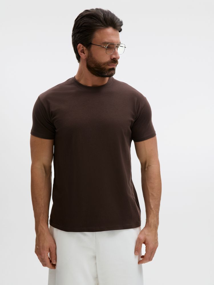 Футболка унисекс Regent 150, темно-коричневая (шоколад)