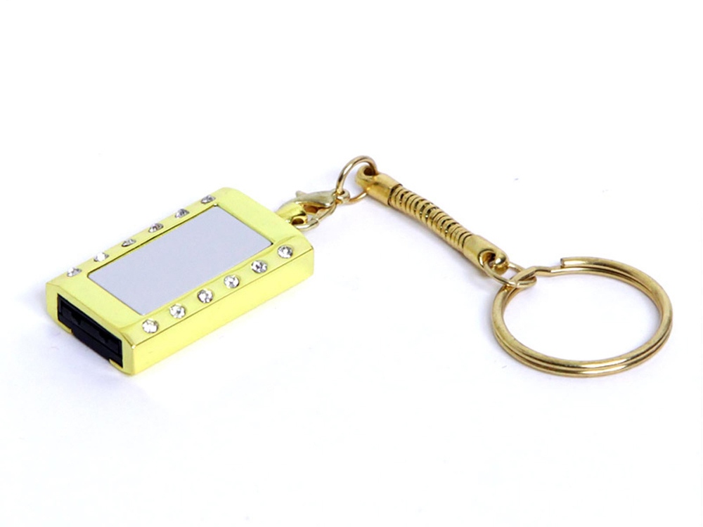 USB 2.0- флешка на 32 Гб Кулон с кристаллами и мини чипом