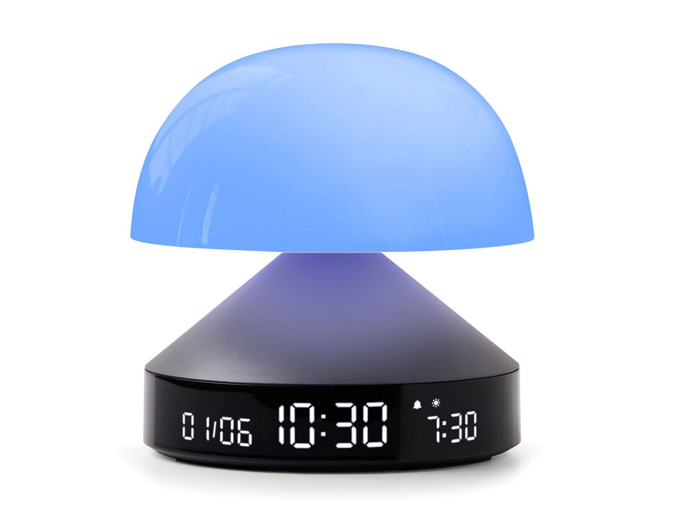 Светильник с часами и световым будильником Mina Sunrise