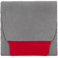 Шарф Snappy, темно-серый (антрацит) с оранжевым