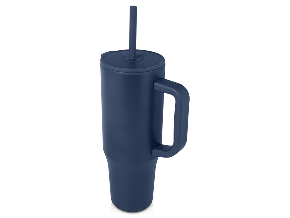 Герметичная термокружка Brady с силиконовой трубочкой, переработанная сталь, 900 мл