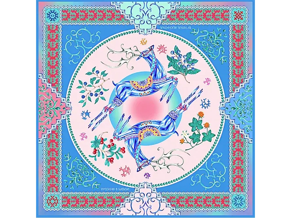 Платок Северное сияние