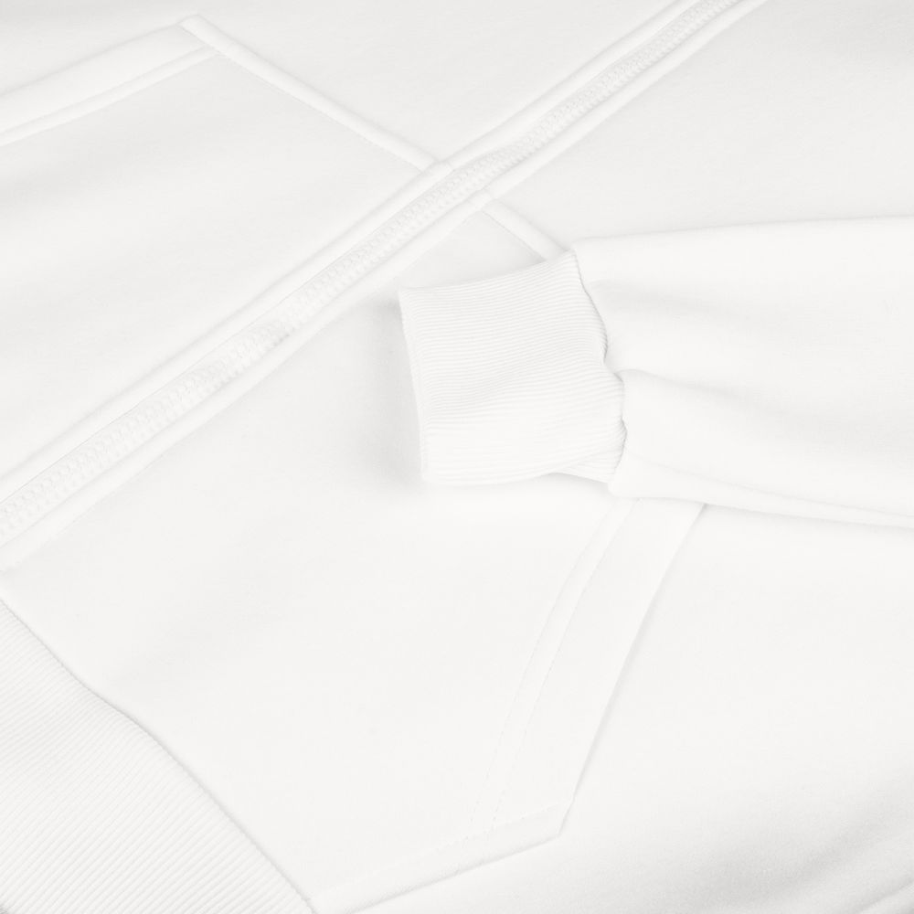 Толстовка унисекс оверсайз Zippy, белая Толстовка унисекс оверсайз Zippy, белая