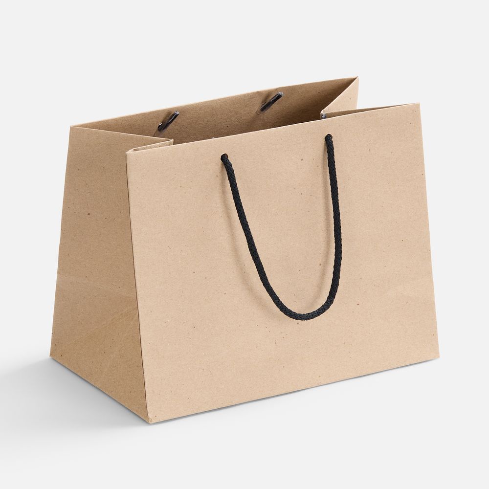 Пакет бумажный Stor, неокрашенный с черными ручками