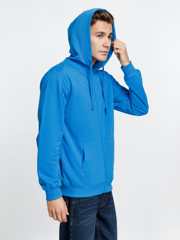 Толстовка на молнии с капюшоном Siverga 2.0, бирюзовая Толстовка на молнии с капюшоном Siverga 2.0, бирюзовая