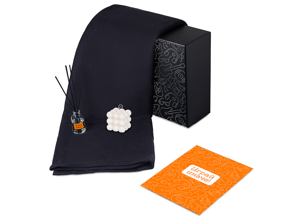 Подарочный набор Re:y. Cocoon с пледом, свечой и диффузором