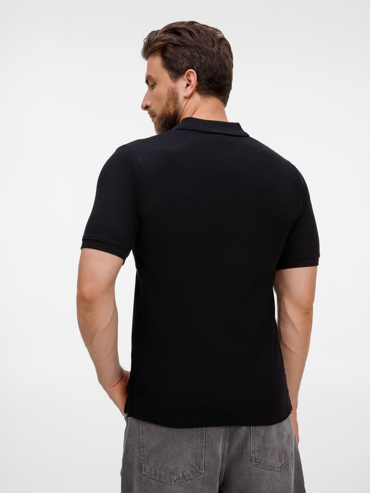 Рубашка поло унисекс Upswing, черная