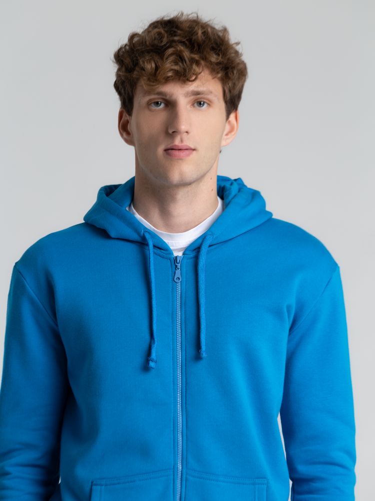 Толстовка на молнии с капюшоном Siverga Heavy 2.0, бирюзовая Толстовка на молнии с капюшоном Siverga Heavy 2.0, бирюзовая