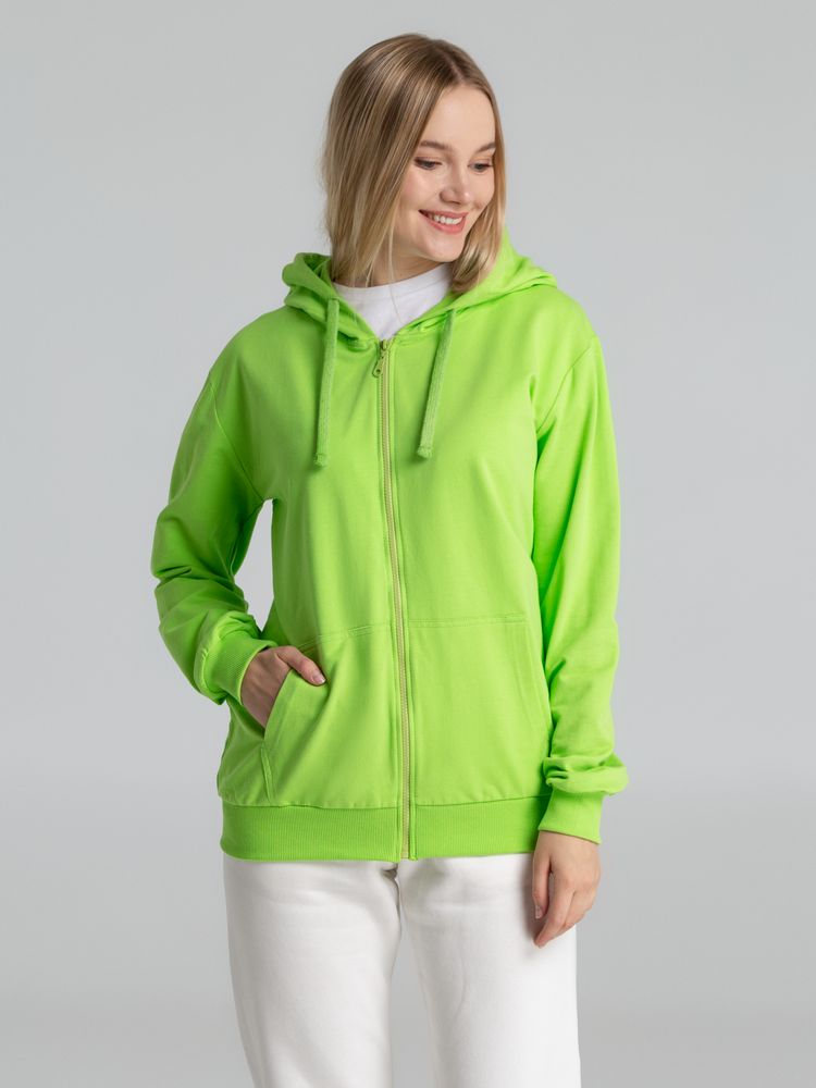 Толстовка на молнии с капюшоном Siverga 2.0, зеленое яблоко Толстовка на молнии с капюшоном Siverga 2.0, зеленое яблоко