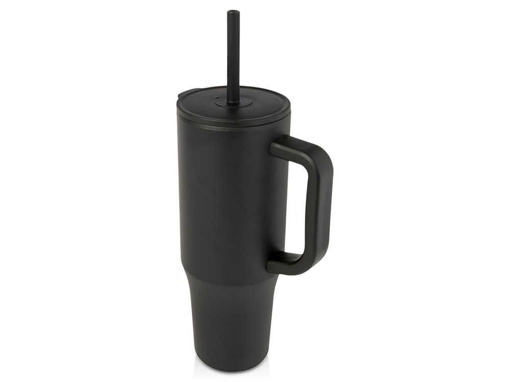 Герметичная термокружка Brady с силиконовой трубочкой, переработанная сталь, 900 мл