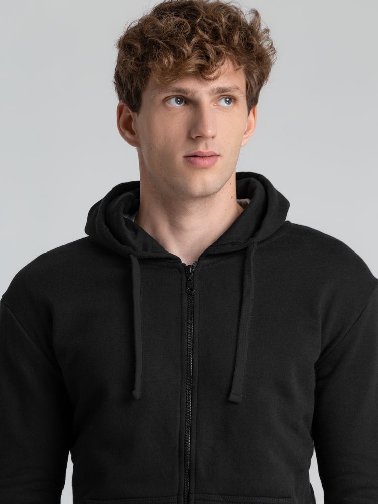 Толстовка на молнии с капюшоном Siverga Heavy 2.0, черная Толстовка на молнии с капюшоном Siverga Heavy 2.0, черная