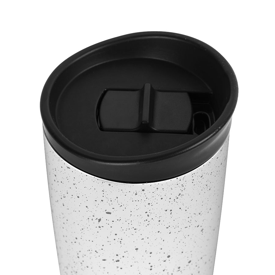 Термокружка вакуумная SPACE;  450 мл; белый; металл/пластик