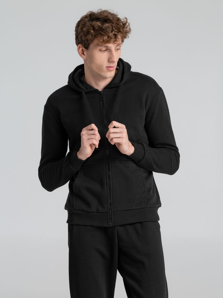 Толстовка на молнии с капюшоном Siverga Heavy 2.0, черная Толстовка на молнии с капюшоном Siverga Heavy 2.0, черная