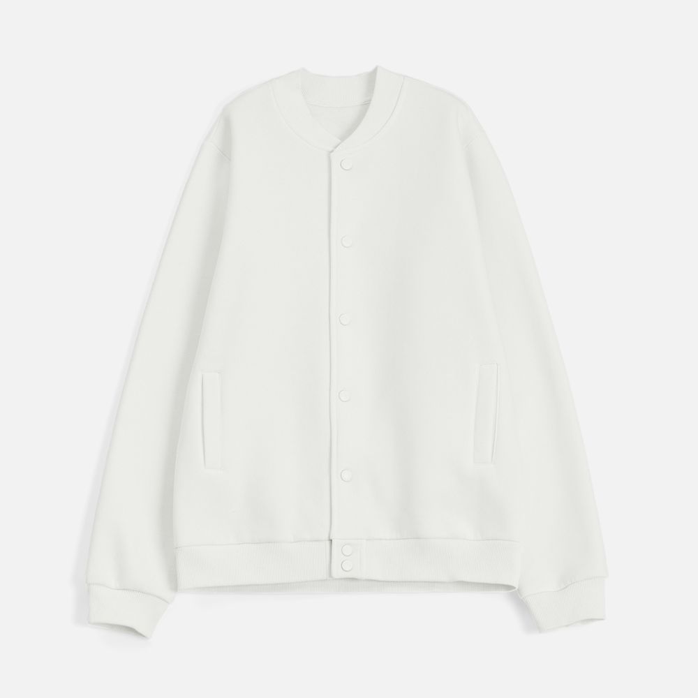 Бомбер унисекс AtmosWear, молочно-белый Бомбер унисекс AtmosWear, молочно-белый