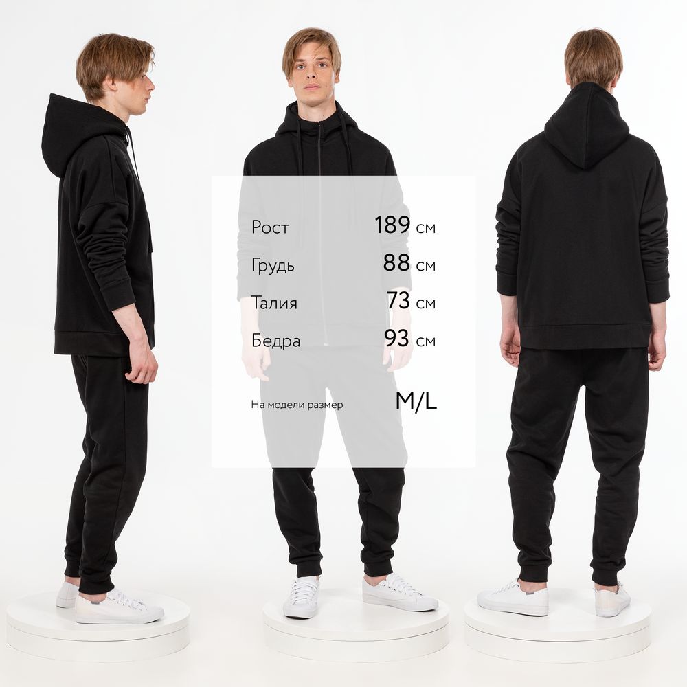 Толстовка унисекс H3, черная Толстовка унисекс H3, черная