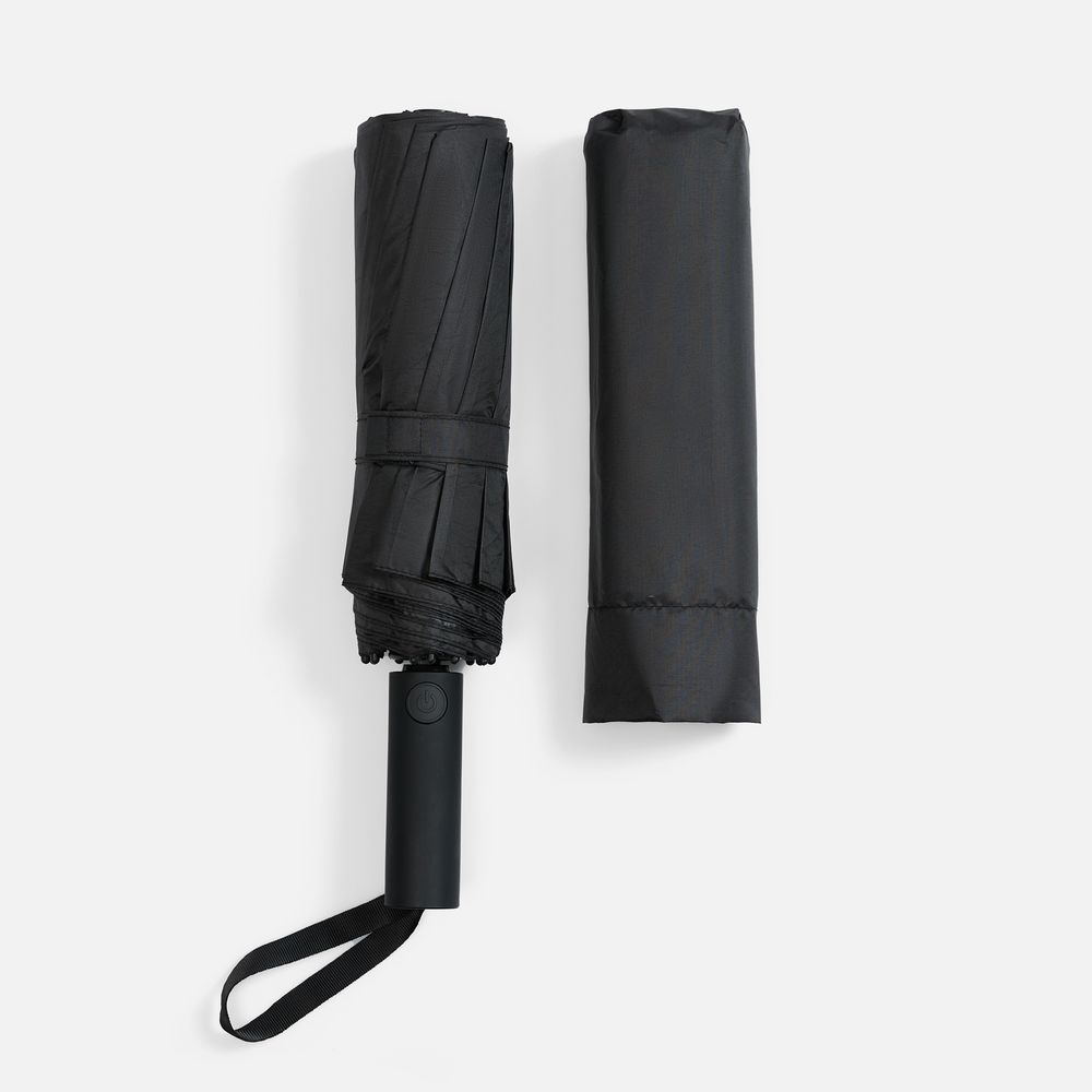 Зонт складной с УФ-защитой Ribstar, черный