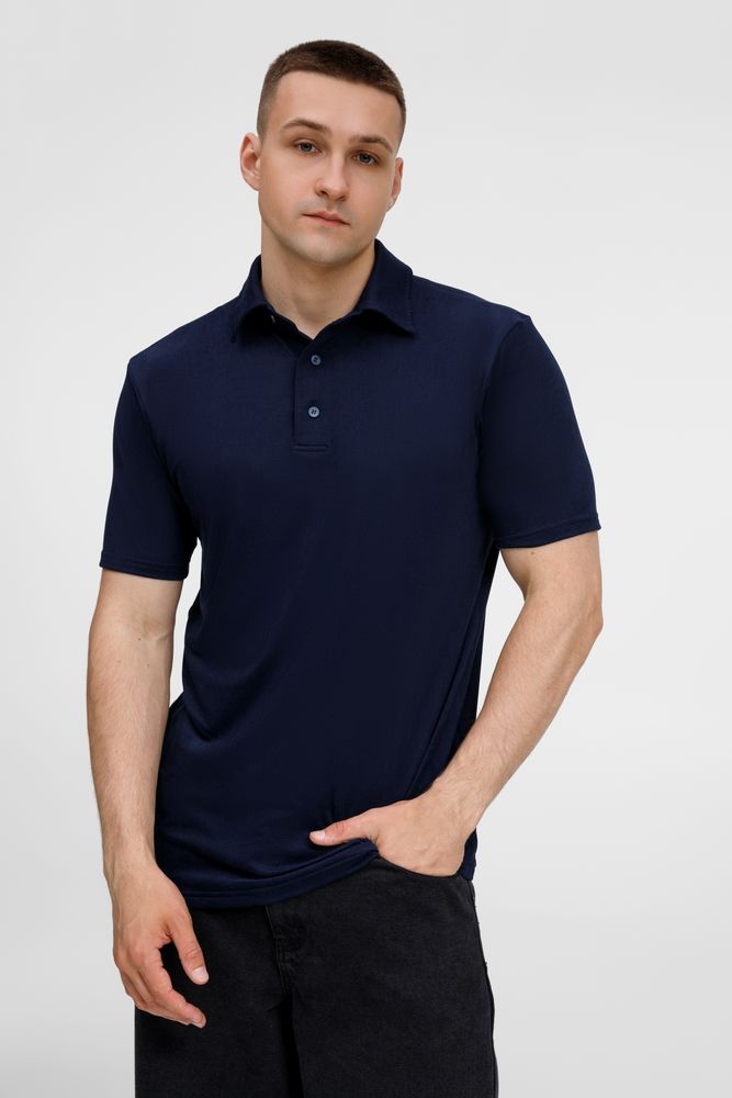 Рубашка поло унисекс Senti, темно-синяя