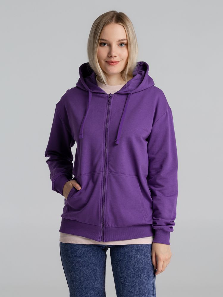 Толстовка на молнии с капюшоном Siverga 2.0, фиолетовая Толстовка на молнии с капюшоном Siverga 2.0, фиолетовая