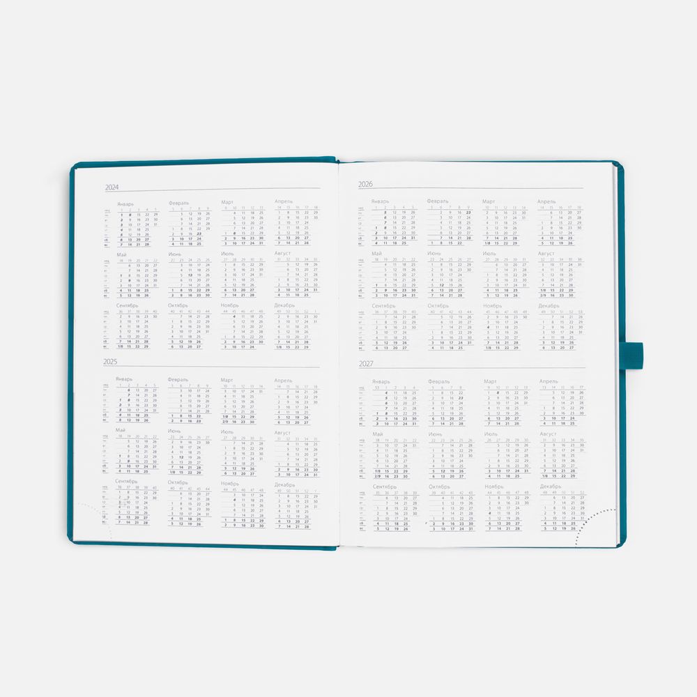 Ежедневник Favor, недатированный, бирюзовый