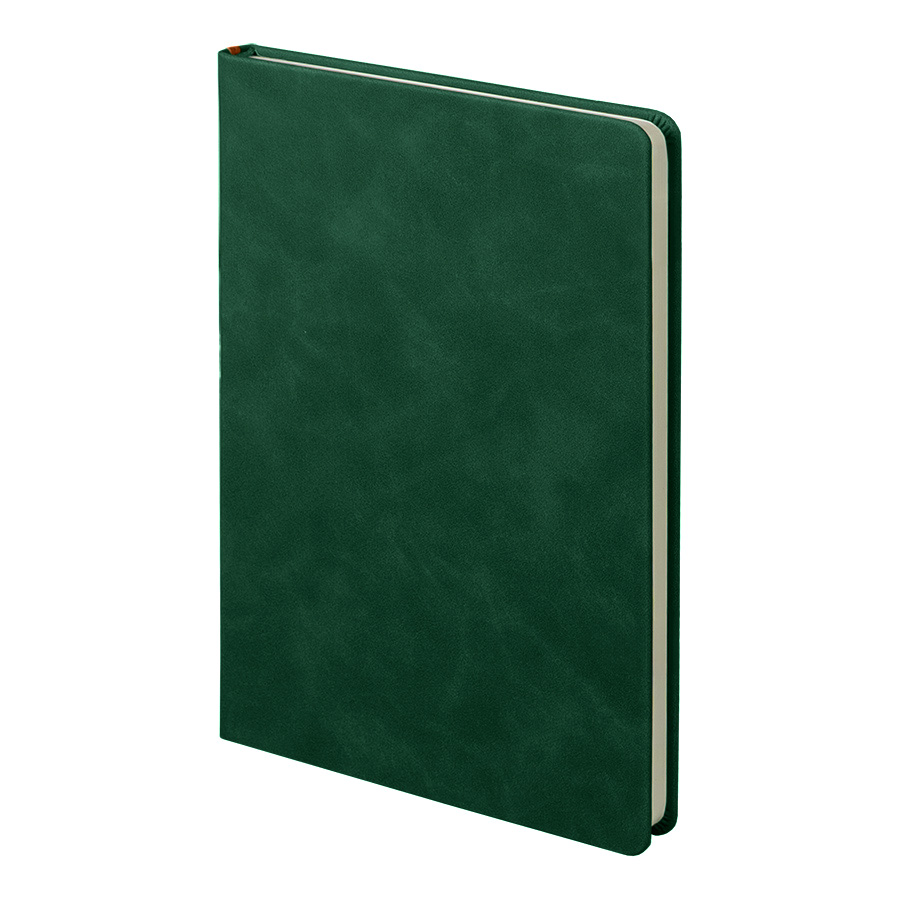 Ежедневник недатированный Muse, темно-серый, А5, с оранжевой декоративной полосой, блок в линейку