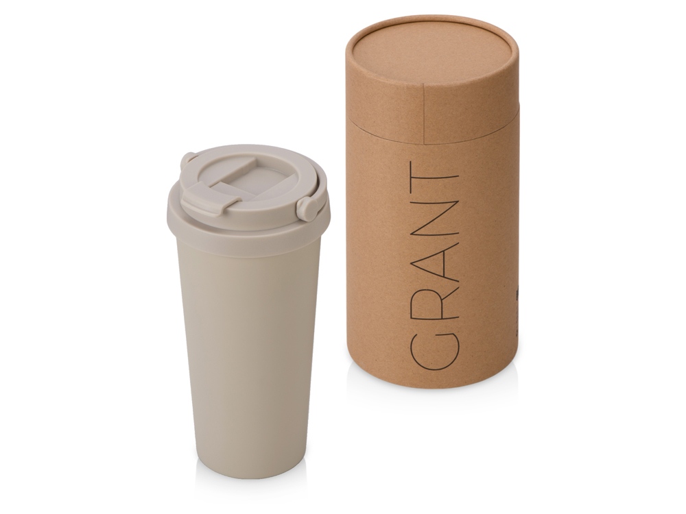 Вакуумная термокружка Grant, soft-touch, тубус