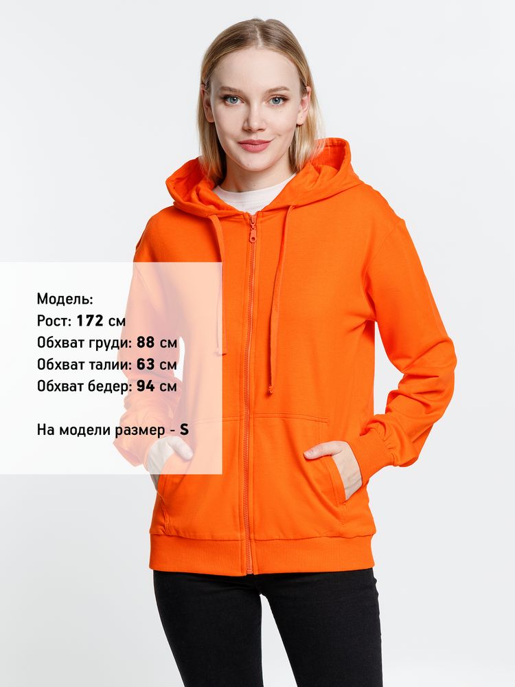 Толстовка на молнии с капюшоном Siverga 2.0, оранжевая Толстовка на молнии с капюшоном Siverga 2.0, оранжевая
