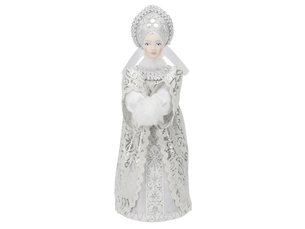 Подарочный набор Новогоднее настроение: кукла-снегурочка, платок