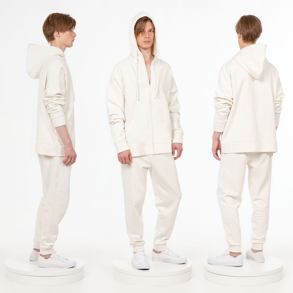 Толстовка унисекс H3, молочно-белая Толстовка унисекс H3, молочно-белая