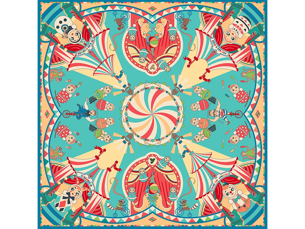 Платок Русская неваляшка. Праздник