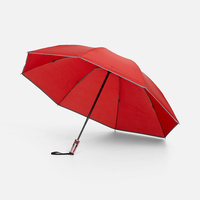 Зонт наоборот складной Futurum со светоотражающим кантом, черный