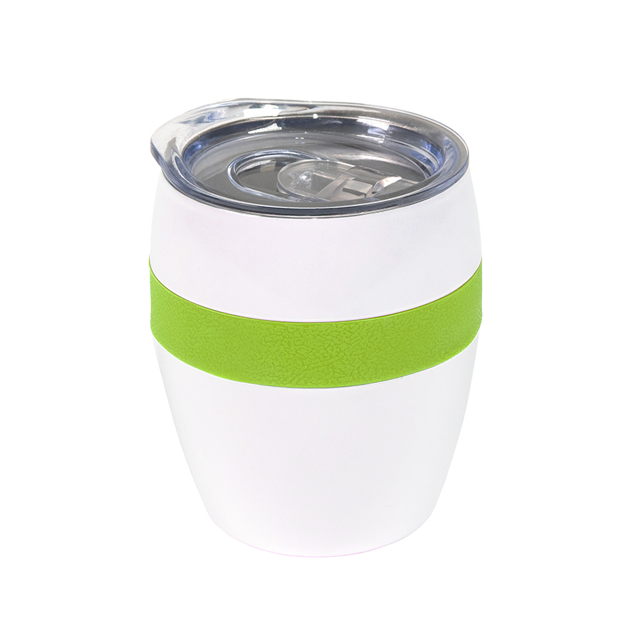 Термокружка LINE, белый/черный, сталь, 300 мл