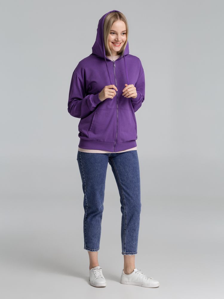 Толстовка на молнии с капюшоном Siverga 2.0, фиолетовая Толстовка на молнии с капюшоном Siverga 2.0, фиолетовая