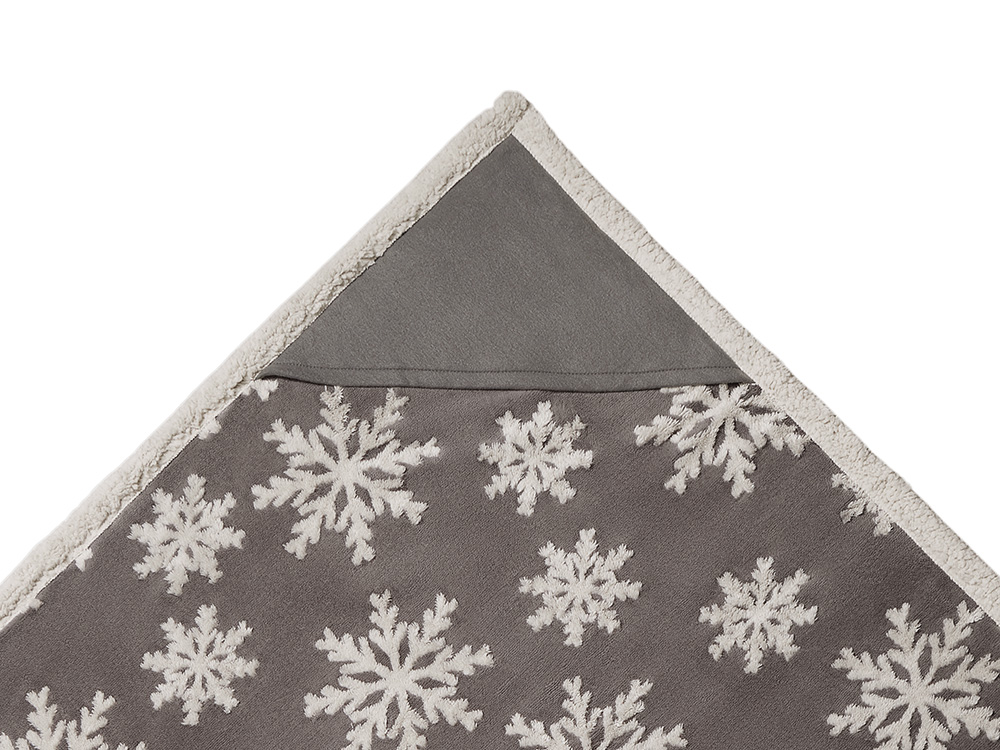 Плед Snowflake новогодний с капюшоном