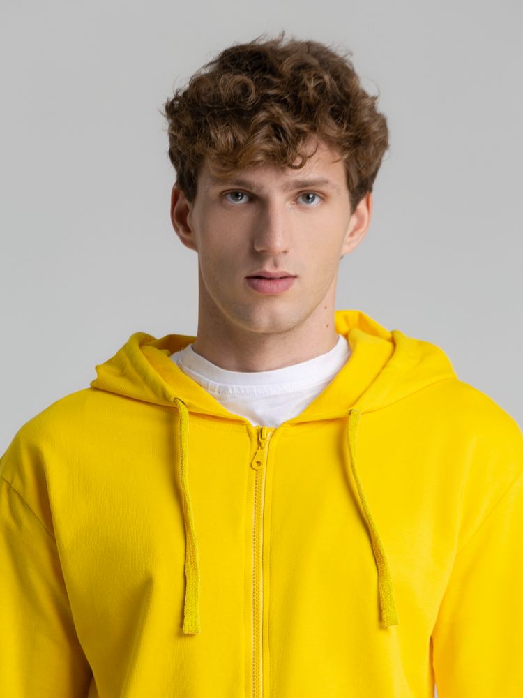 Толстовка на молнии с капюшоном Siverga 2.0, желтая Толстовка на молнии с капюшоном Siverga 2.0, желтая